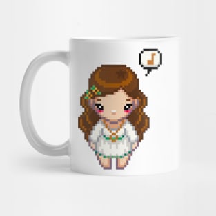 Hippie Chick Pixel Girl Mug